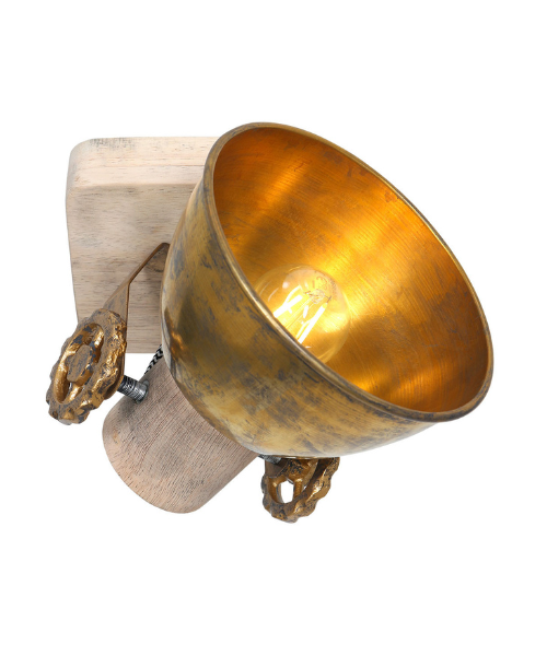 Opbouwspot met een messing/bronze kleur