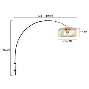 steinhauer-wandlamp-sparkledlight-zwart-bamboemetaal-e27-4151zw-1
