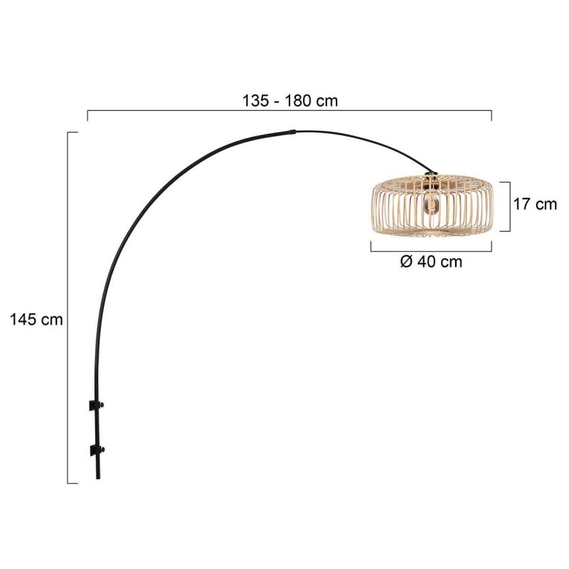 steinhauer-wandlamp-sparkledlight-zwart-bamboemetaal-e27-4151zw-1