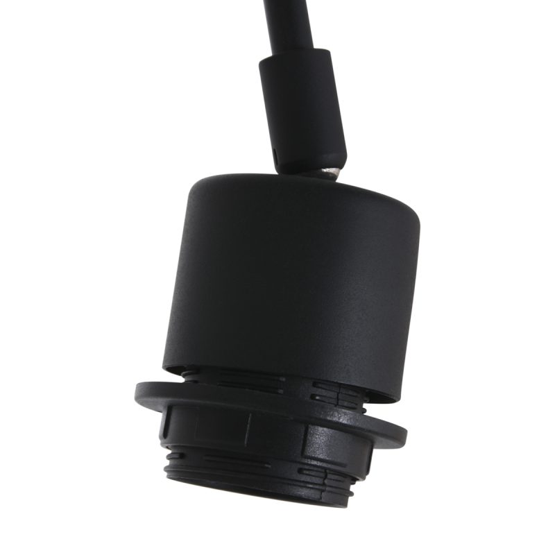 Zwarte lange boogwandlamp met naturel kap Steinhauer Elegant classy - Afbeelding 8