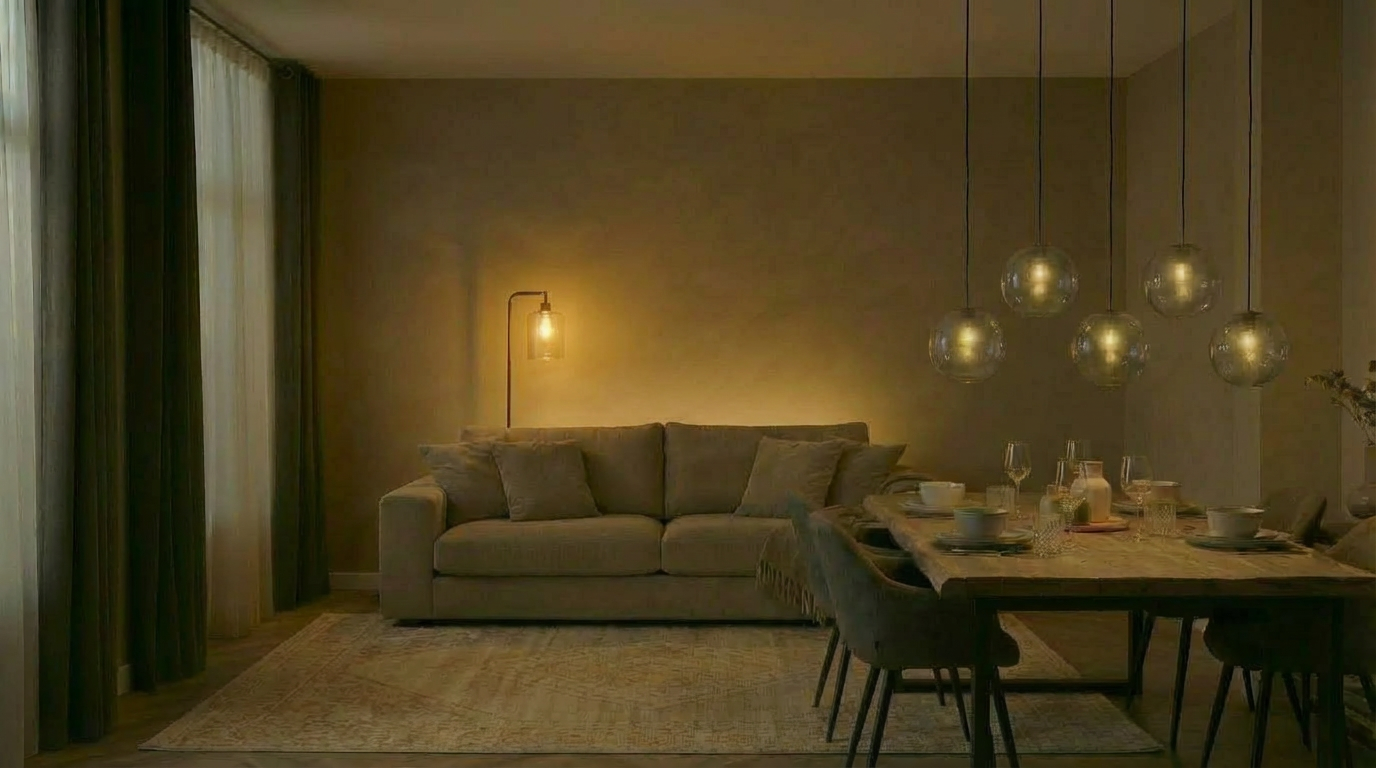 Firefly_Gemini Flash_Kan je de staande lamp die nu achter de hanglamp staat meer achter de bank plaatsen 924550