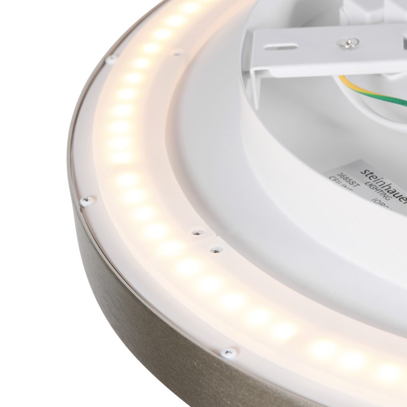 Ronde staalkleurige plafondlamp Steinhauer Flady - Afbeelding 3