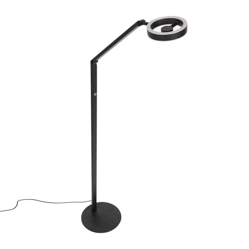 Metalen vloerlamp modern zwart Steinhauer Ringlux - Afbeelding 7