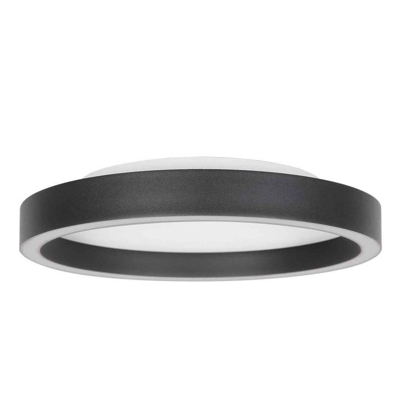 Metalen moderne plafonnière zwart Steinhauer Ringlux - Afbeelding 2