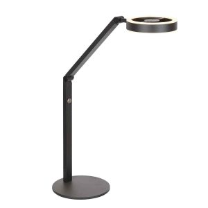 Metalen zwarte tafellamp modern Steinhauer Ringlux