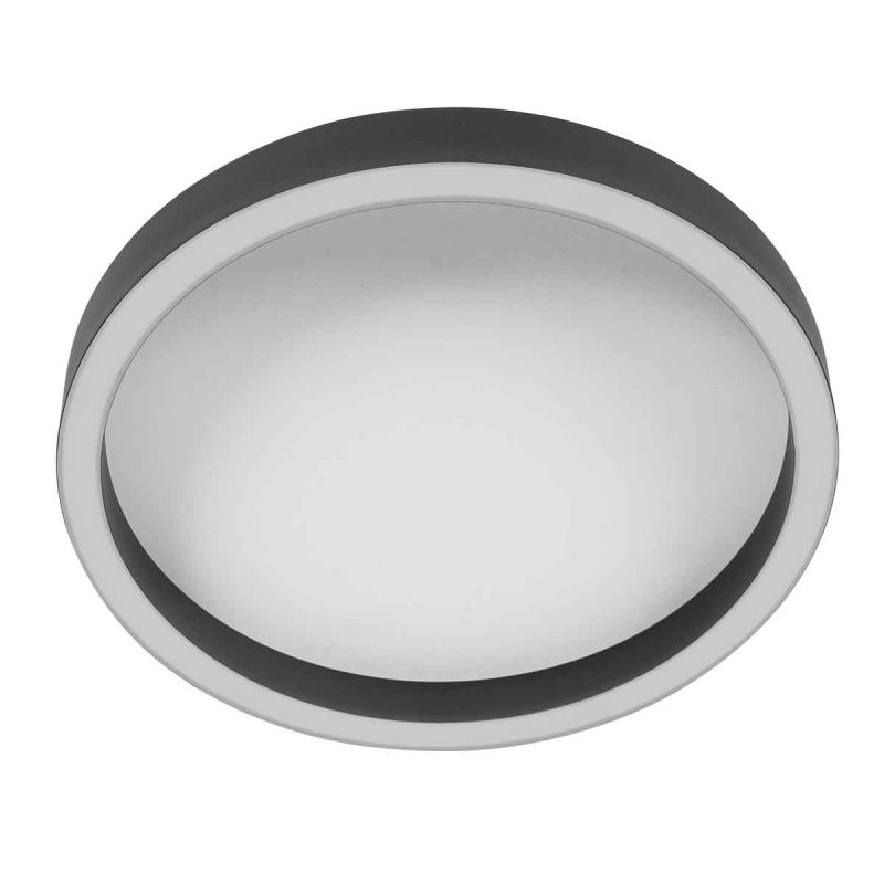 Metalen moderne plafonnière zwart Steinhauer Ringlux - Afbeelding 9