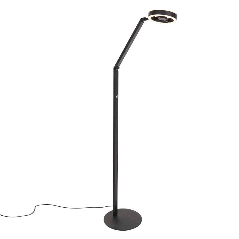 Metalen vloerlamp modern zwart Steinhauer Ringlux - Afbeelding 2