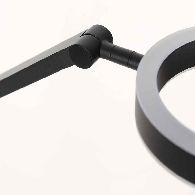 Metalen vloerlamp modern zwart Steinhauer Ringlux - Afbeelding 8
