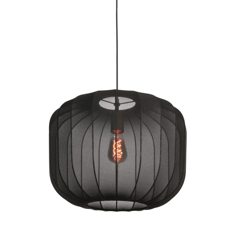 annelighting-hanglamp-sable-zwart-linnenmetaal-ø45cm-e27-4191zw-1
