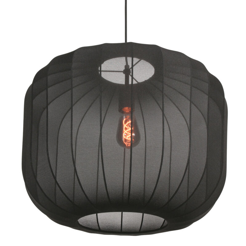 annelighting-hanglamp-sable-zwart-linnenmetaal-ø55cm-e27-4192zw-1
