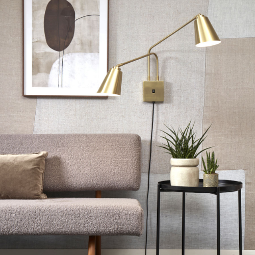 gouden wandlamp
