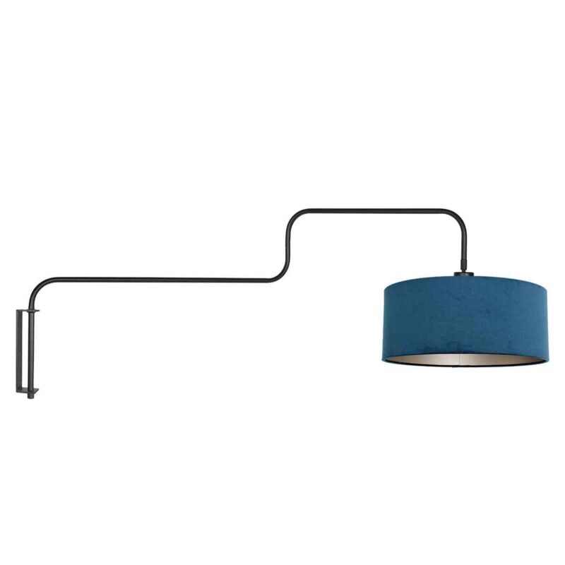 steinhauer-wandlamp-bloeba-blauwzwart-metaalveloursstof-ø40cm-e27-4180zw-1