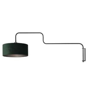 steinhauer-wandlamp-bloeba-groenzwart-metaalveloursstof-ø40cm-e27-4176zw-1