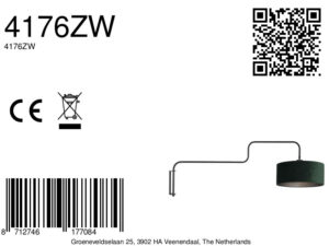 steinhauer-wandlamp-bloeba-groenzwart-metaalveloursstof-ø40cm-e27-4176zw-8a