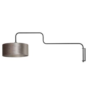 steinhauer-wandlamp-bloeba-zilverzwart-metaalveloursstof-ø40cm-e27-4178zw-1
