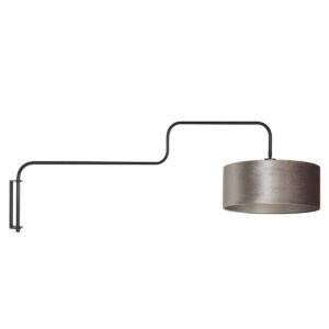 steinhauer-wandlamp-bloeba-zilverzwart-metaalveloursstof-ø40cm-e27-4178zw-1
