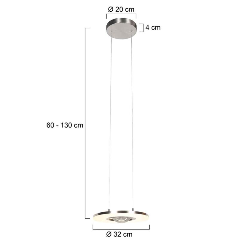 Moderne stalen metalen hanglamp Steinhauer Soleil - Afbeelding 8