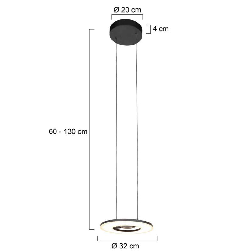 Hanglamp zwart modern metaal Steinhauer Soleil - Afbeelding 6