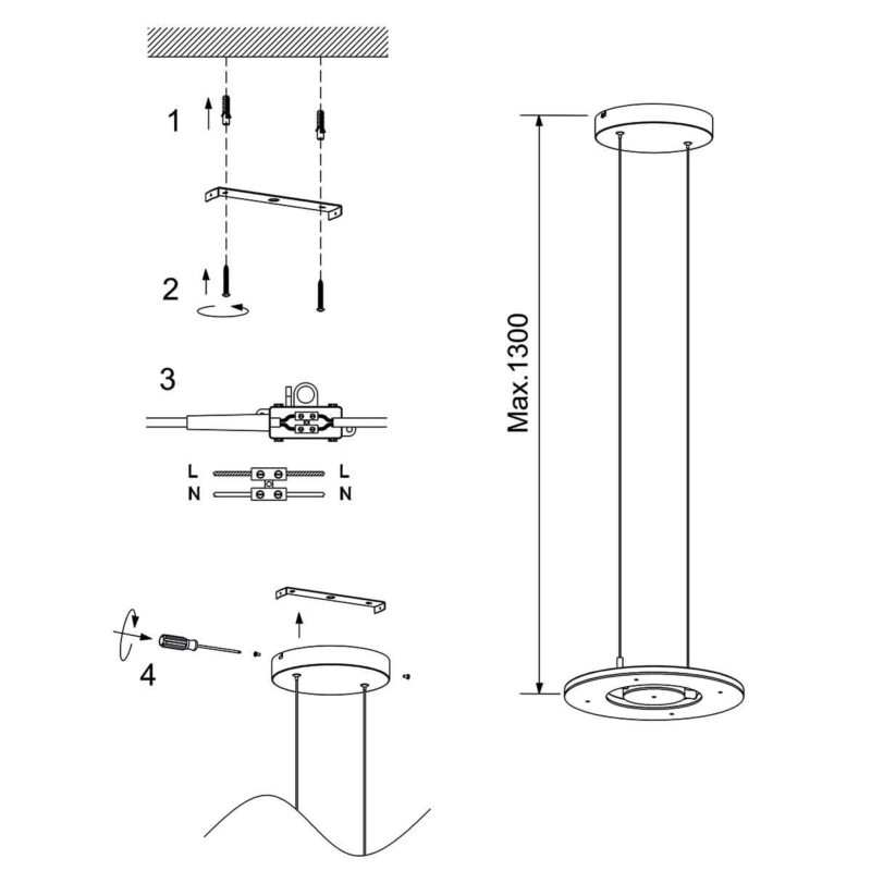 Hanglamp zwart modern metaal Steinhauer Soleil - Afbeelding 7