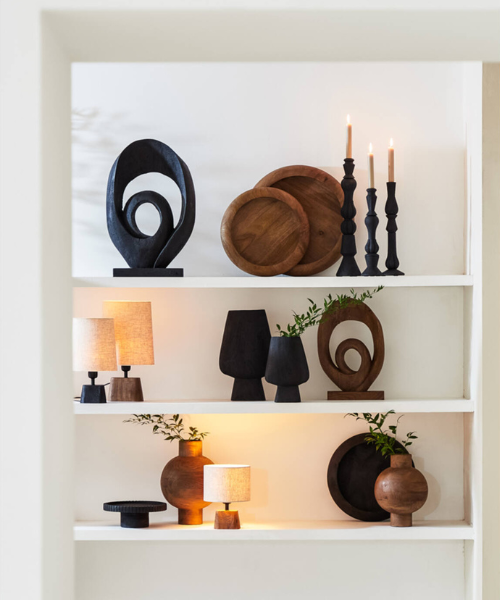Houten tafellampen