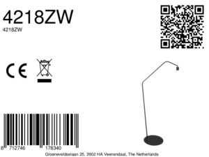 annelighting-vloerlamp-zigzag-zwart-metaal-lossearmatuur-e27-4218zw-8a