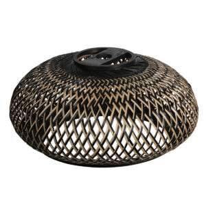 Zwart / naturel gevlochten ronde kap Anne Lighting Maze - Ø 50 cm