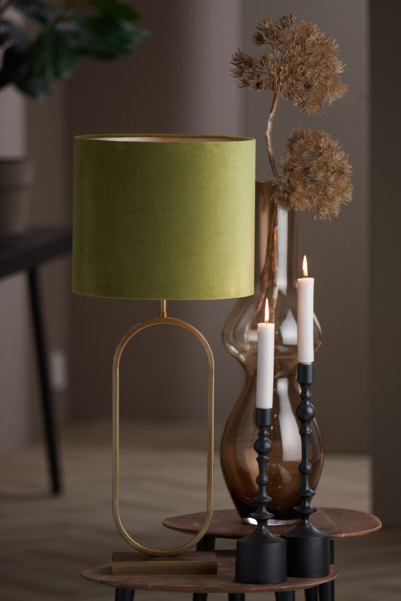 light&living-kap-velours-groen-textiel-ø35cm-e27-2235058-1