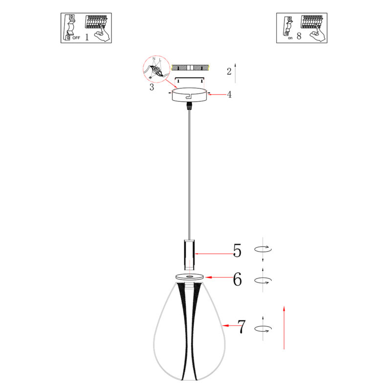 steinhauer-hanglamp-glimsy-zwart-glasmetaal-ø22cm-led-4199zw-9