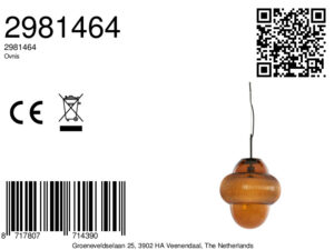 light&living-hanglamp-ovnis-bruin-glas-e27-2981464-8a