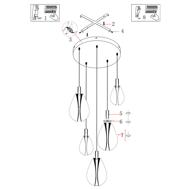 steinhauer-hanglamp-glimsy-zwart-glasmetaal-ø40cm-led-4198zw-9
