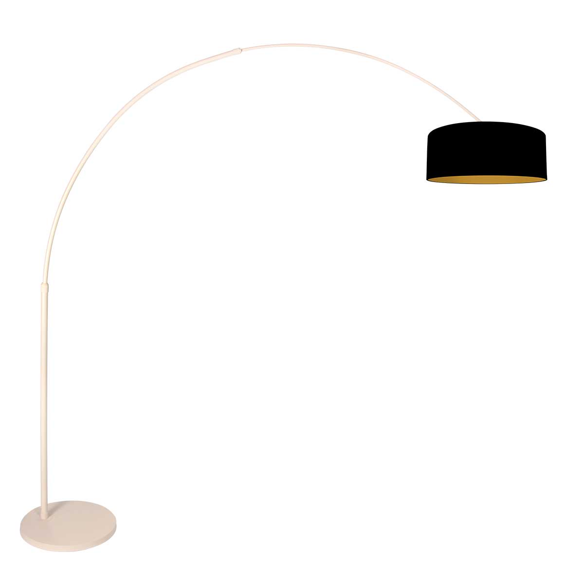 steinhauer-vloerlamp-sparkledlight-beigezwart-linnenmetaal-booglamp-e27-4317cr-1