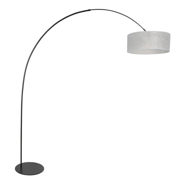 annelighting-vloerlamp-curve-zilverzwart-metaal-booglamp-e27-4266zw-1