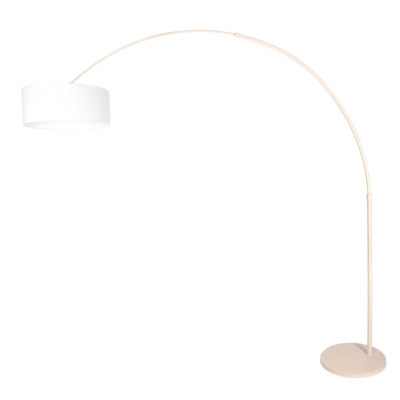 steinhauer-vloerlamp-sparkledlight-beigewit-linnenmetaal-booglamp-e27-4315cr-1