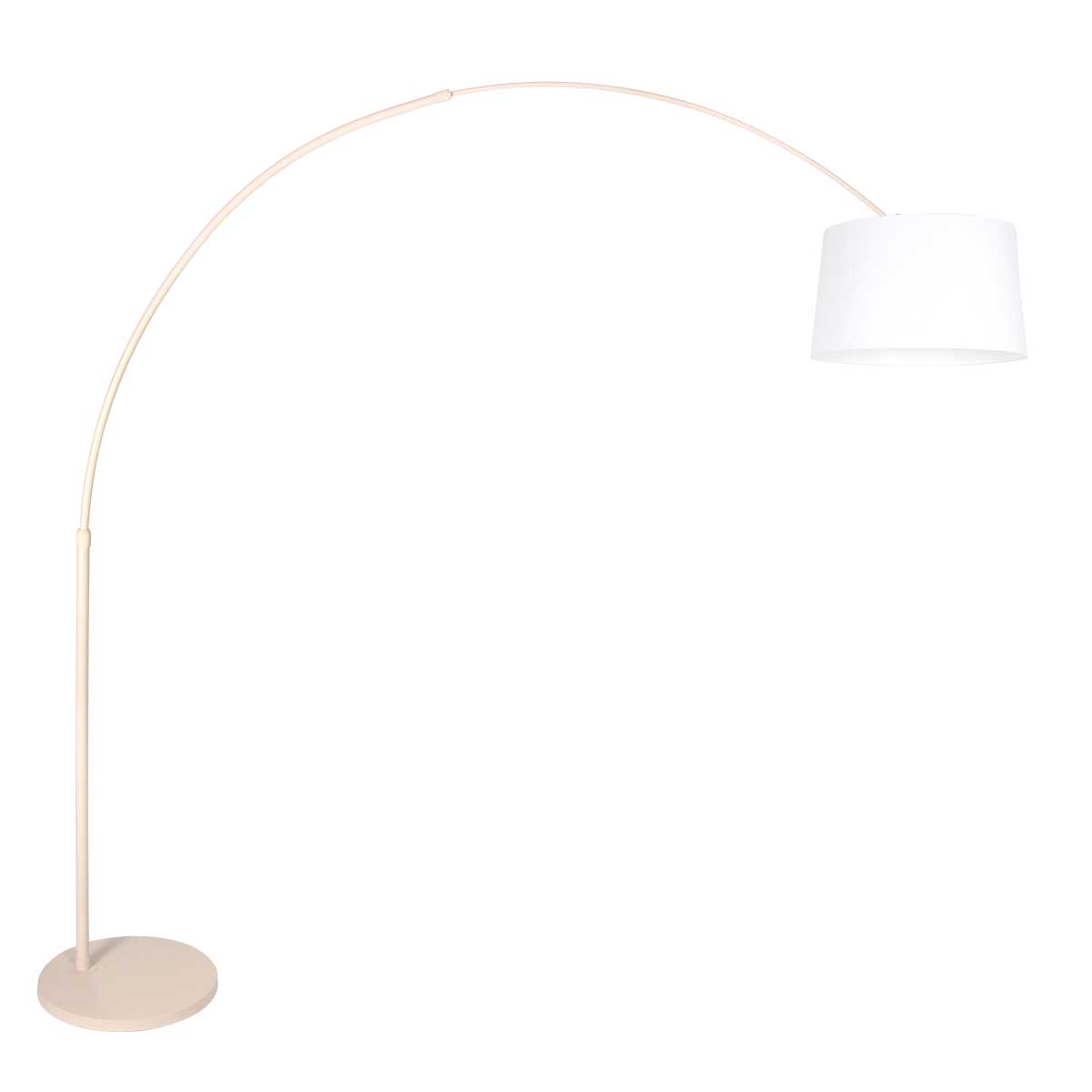 steinhauer-vloerlamp-sparkledlight-beigewit-linnenmetaal-booglamp-e27-4313cr-1