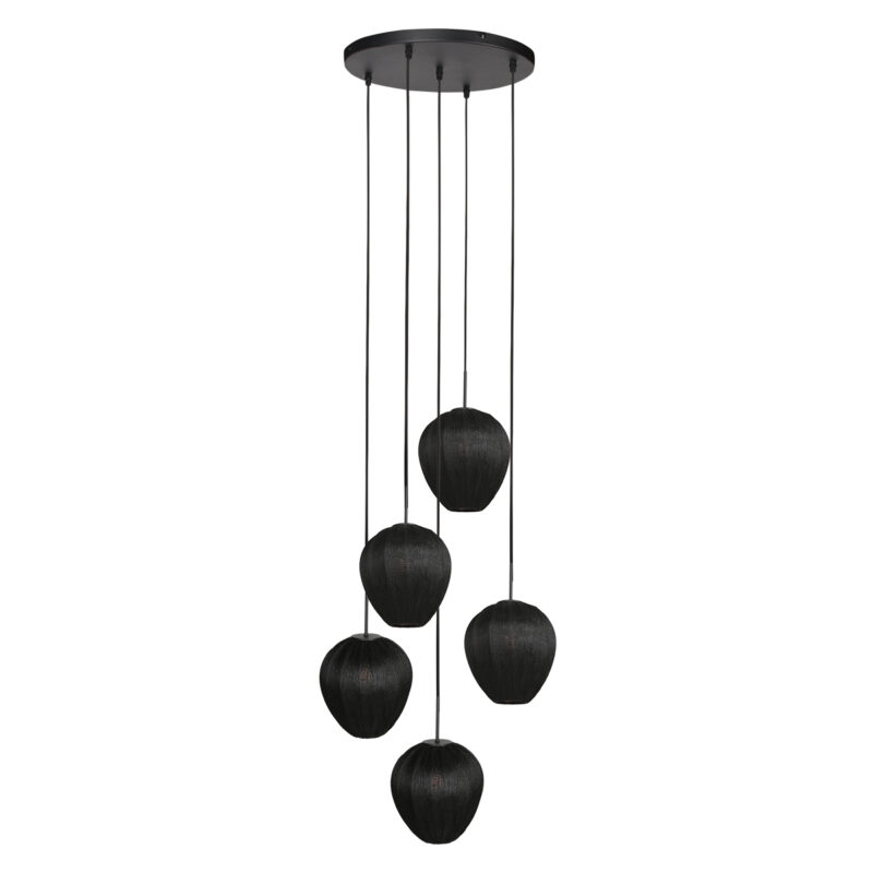mexlite-hanglamp-haloswap-zwart-linnen-ø40cm-e27-4282zw-1