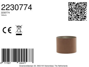 light&living-kap-velours-bruin-textiel-ø30cm-e27-2230774-8a