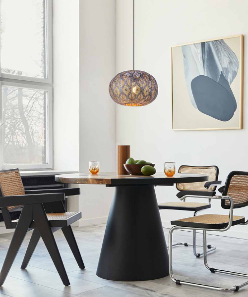 Oosterse lamp met print