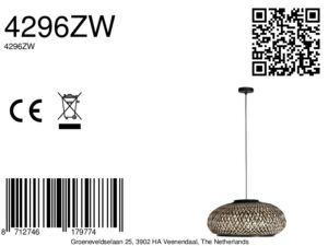 mexlite-hanglamp-haloswap-naturelzwart-bamboe-ø50cm-e27-4296zw-8a