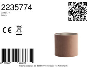 light&living-kap-velours-bruin-textiel-ø35cm-e27-2235774-8a
