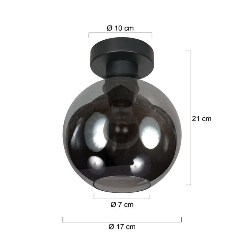 zwartebolplafondlampglassteinhauerbloeba-ø15-7