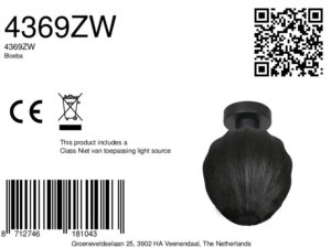 plafonnierezwartmettextielenkapjesteinhauerbloeba-ø25-8a