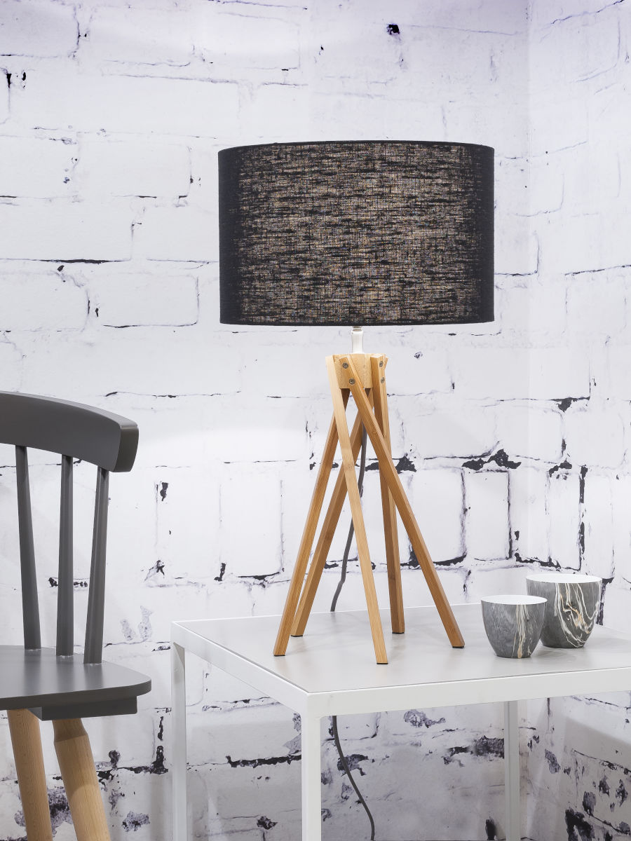 good&mojo-tafellamp-kilimanjaro-zwart-bamboelinnen-ø32cm-e27-kilimanjaro/t/3220/b-02