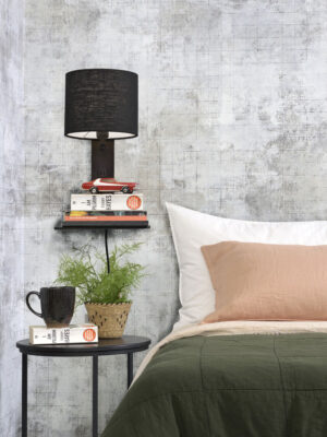 good&mojo-wandlamp-andes-zwart-bamboelinnen-bedlampje-e14-andes/w1/b/1815/b-04