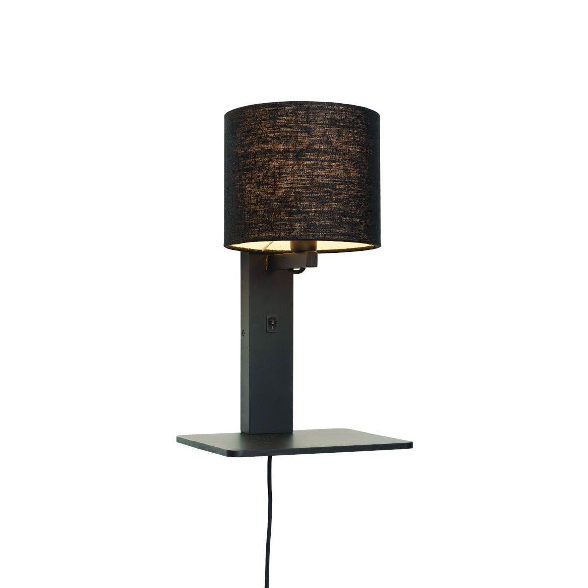 good&mojo-wandlamp-andes-zwart-bamboelinnen-bedlampje-e14-andes/w1/b/1815/b-1