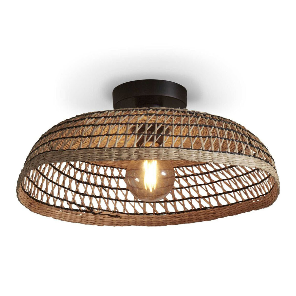 good&mojo-plafonniere-pantanal-zwart-metaalzeegras-ø45cm-e27-pantanal/c45/b-1