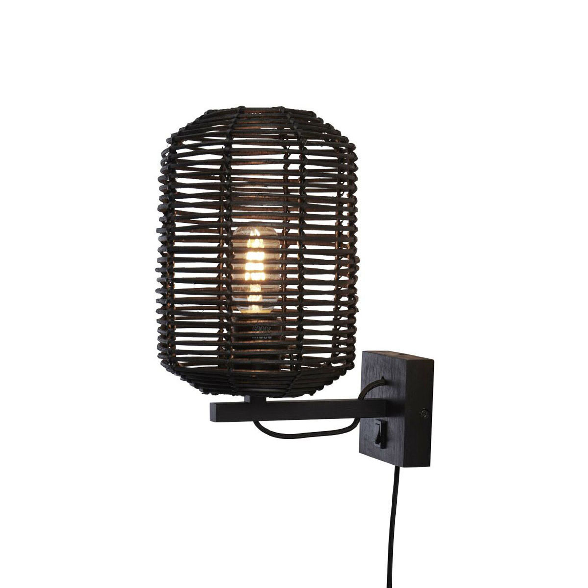 good&mojo-wandlamp-tanami-zwart-metaalrotan-ø18cm-e27-tanami/w25/b-1