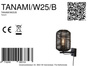 good&mojo-wandlamp-tanami-zwart-metaalrotan-ø18cm-e27-tanami/w25/b-8a
