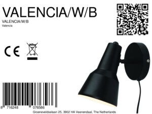 it'saboutromi-wandlamp-valencia-zwart-metaal-bedlampje-e14-valencia/w/b-8a