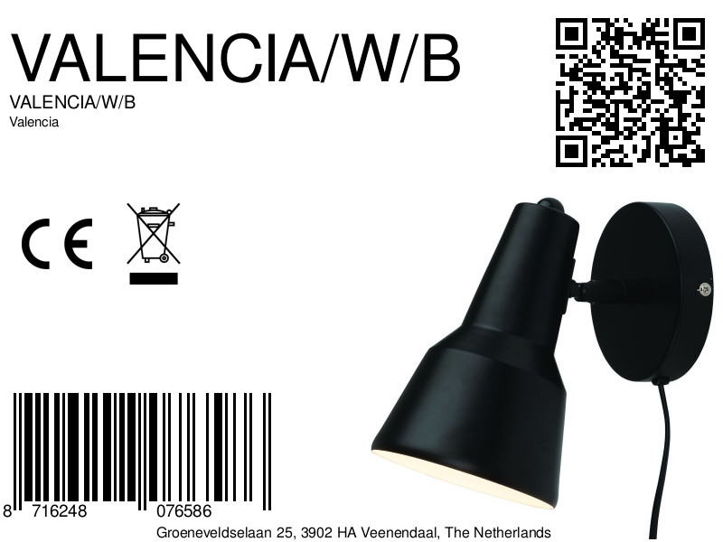 it'saboutromi-wandlamp-valencia-zwart-metaal-bedlampje-e14-valencia/w/b-8a