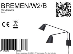 it'saboutromi-wandlamp-bremen-zwart-metaal-bedlampje-e27-bremen/w2/b-8a